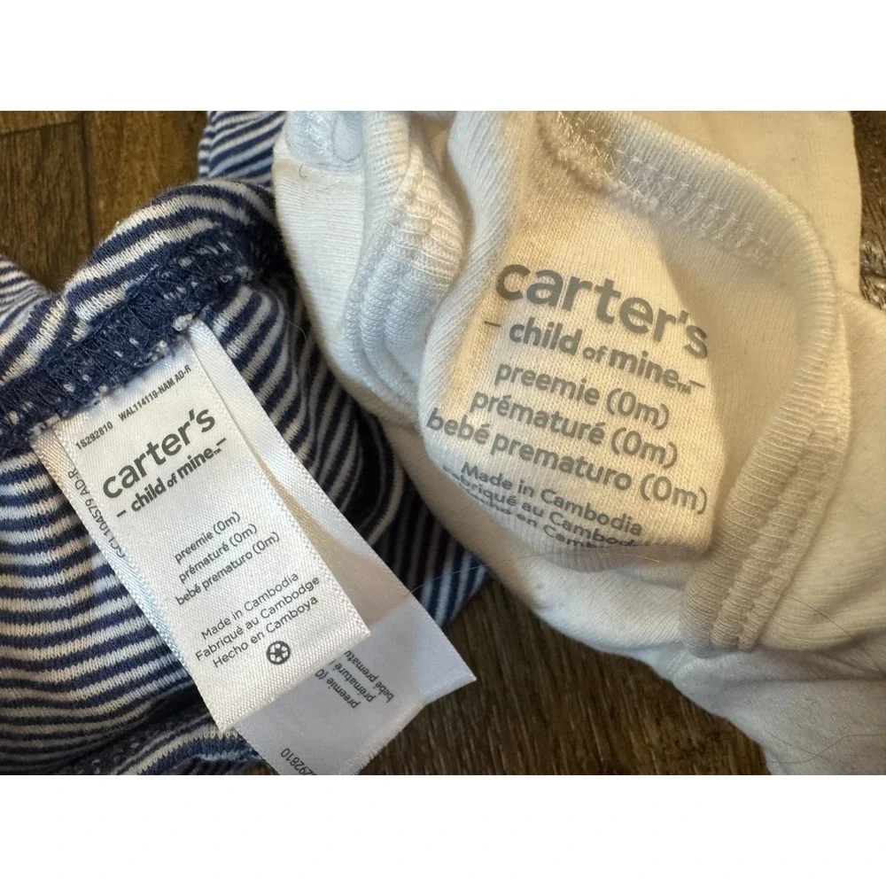 Carters Preemie Baby Boy Outfit‎ Bodysuit Pants 2 Piece Set Reborn Doll Shark